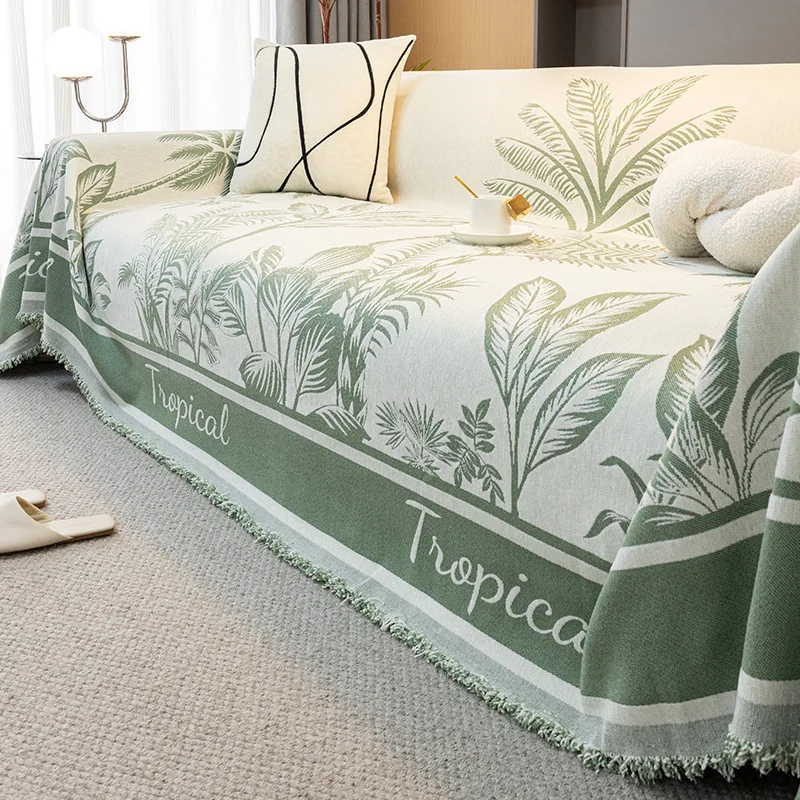 

Всесезонный Универсальный простой современный нескользящий чехол для дивана из синели, тканевое одеяло, двухсторонний ковер