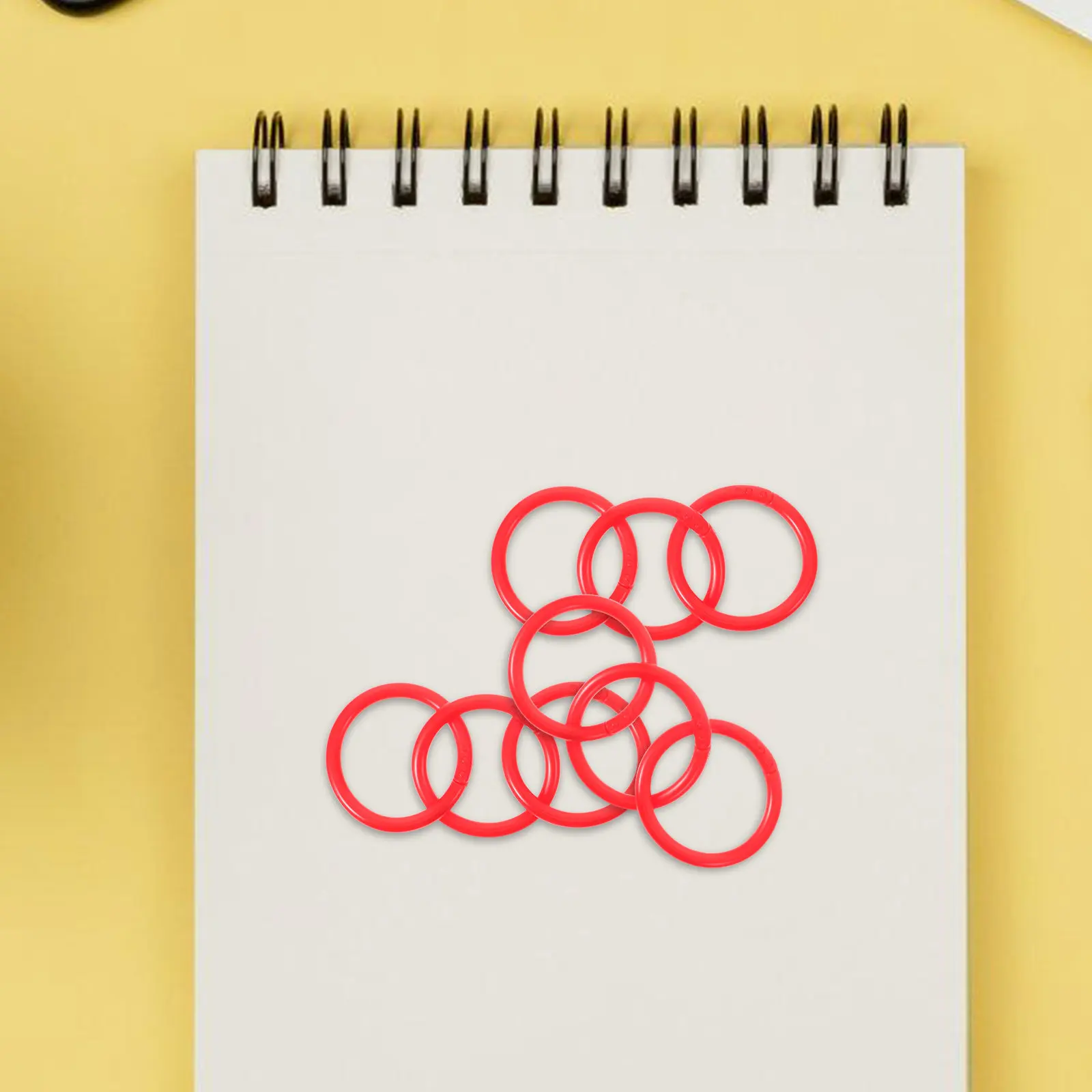 100개 플라스틱 바인더 링, 쉽게 열고 닫을 수 있는 안전한 잠금 장치, DIY 스크랩북, 플래시 카드, 인덱스 카드, 루즈리프 북 링용