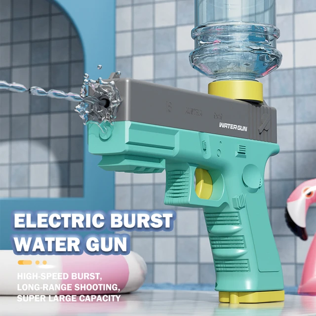 Electric Water Gun Pistol Shooting Toy Summer Full Automatic High Pressure  Strong Large Capacity Water Gun Children's Toys - AliExpress