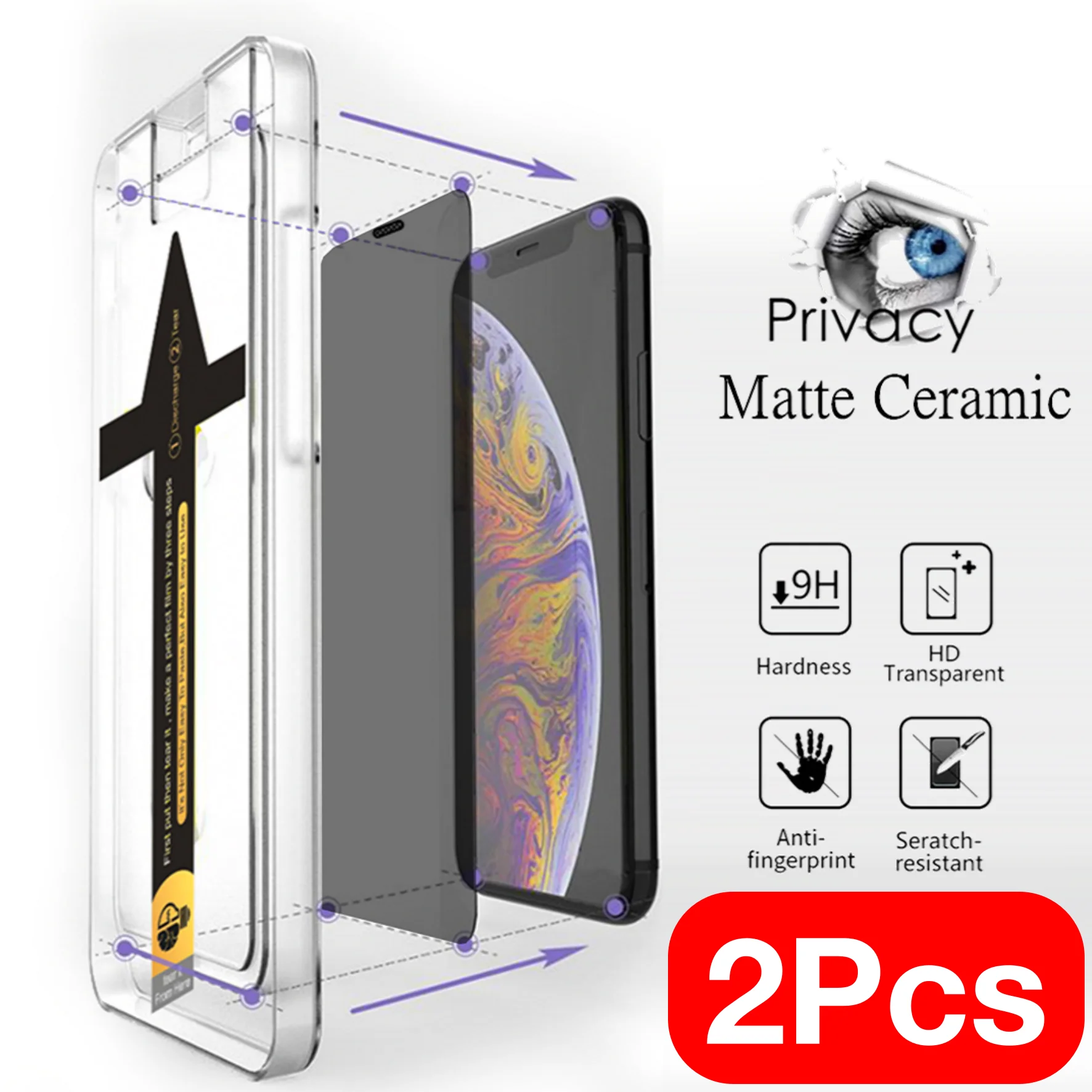 

[2PCS] iPhone 14 13 12 11 X XS XR Pro Max Screen Protector Tempered Glass Accessories Original Protective Protections Gadgets