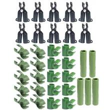  30/35pcs Garden Plastic Clips Plant Support Fixed Connector A-Type Bracket Climbing Frame Set Cross-buckle Fixing Joints 