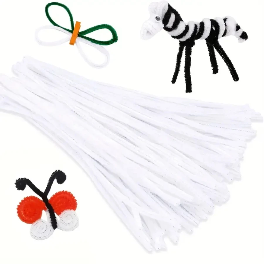 Chenille Pipe Cleaners 300pcs 12 Inch White for Crafts Creative DIY Decorations