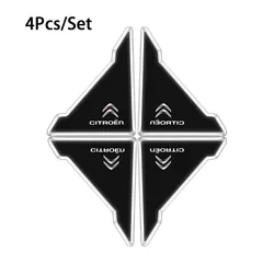 Set of 4 Car Door Anti - Collision Corner Protectors Stickers (4Pcs Black)