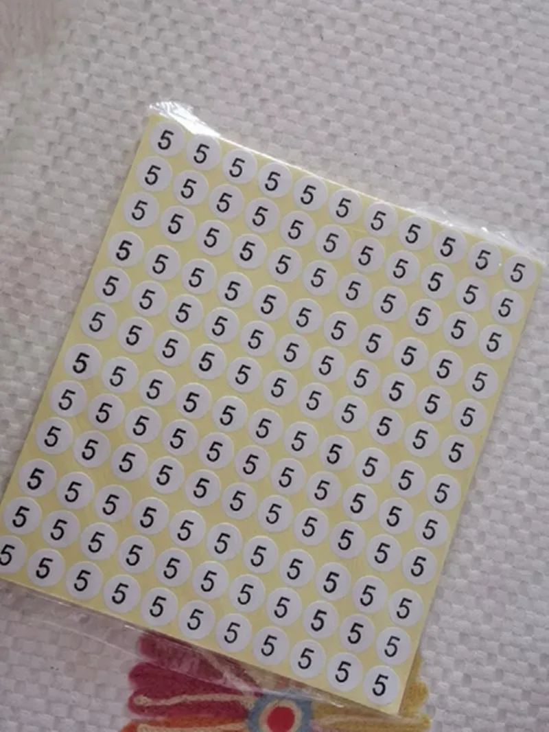 

5 Sheets 1-60 Labelor Paper Sticker Numbering Digital Label Nail Polish Color Gel Varnish Number Nail Art Marking Manicure Tool