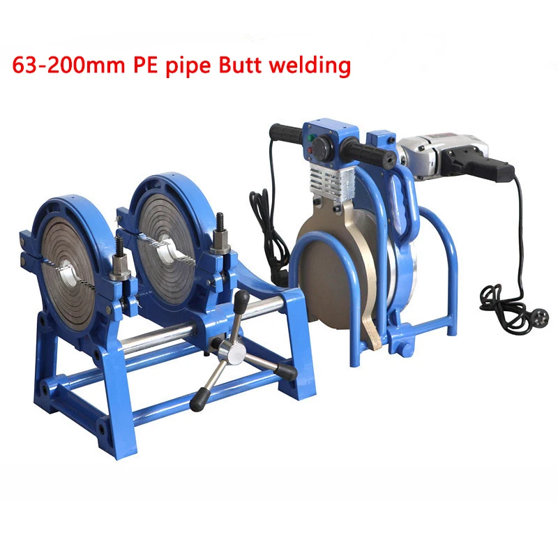 

63-160/200mm Manual PE/PPR/PVDF pipe Butt Welding machine PE pipe Hot melt Butt Welder Hot melt Water pipe Welding machine