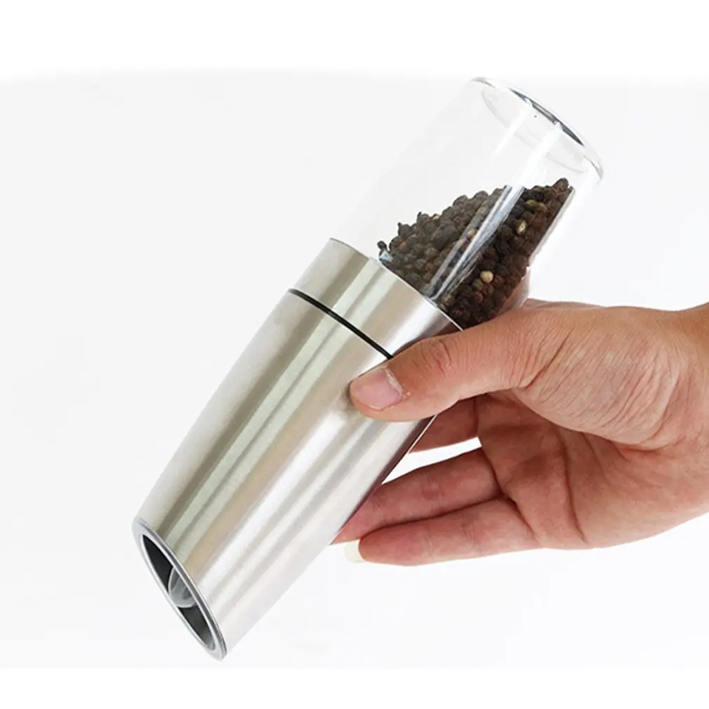 Gravity Electric Automatic Mill Seasoning Salt and Pepper Grinder LED Light Adjustable Coarseness Kitchen Steak Tool Sets