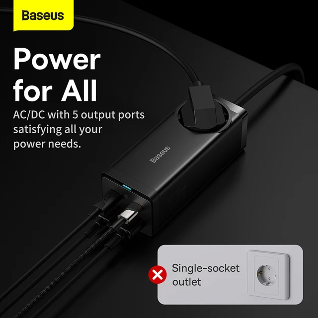 Baseus 100W GaN3 Pro ładowarka biurkowa stacja ładująca szybka ładowarka do iphone 13 12 Pro Max Xiaomi Samsung Laptop 2