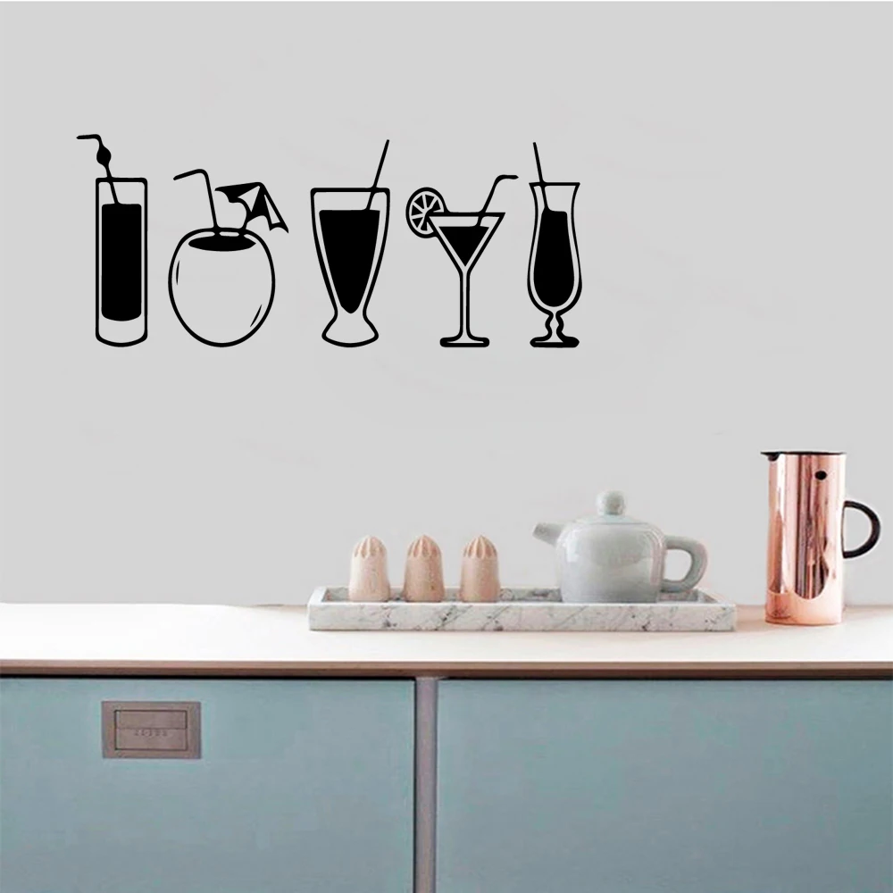 

1 pc hot sale nice Goblet Home Decor Wall Sticker Pvc Wall Art Stickers Modern Fashion Wallsticker Wall Art MURAL Drop Shipping