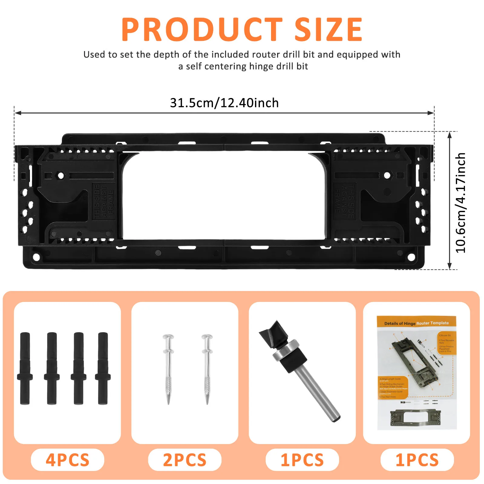 Door Hinge Installation Door Hinge Template Router Jig Precise Mounting Template Mounting Locator