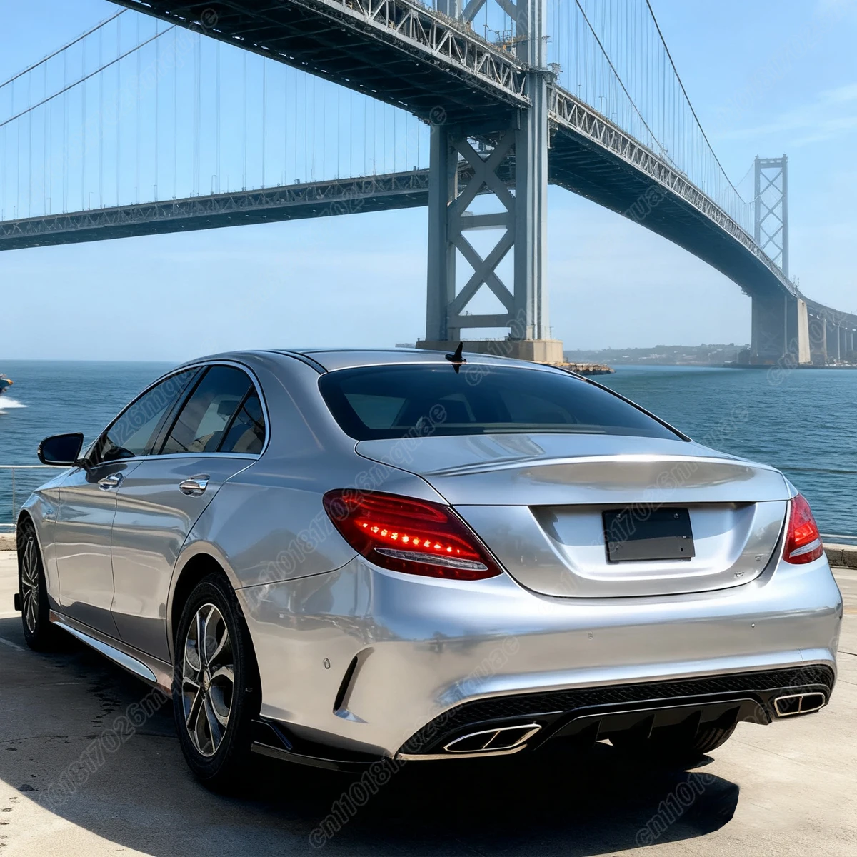 메르세데스 벤츠 C 클래스 W205 세단 C180 C200 C260 C43 AMG 2015 2016 2017 2018 2019 2020 2021 차량용 리어 범퍼 사이드 스플리터 키트