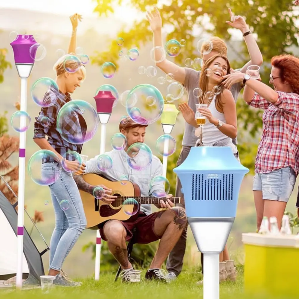 Fully Automatic Stand Bubble Machine with Light & Music Children's Toys Bubble Soap Blowing Vertical Bubble Maker