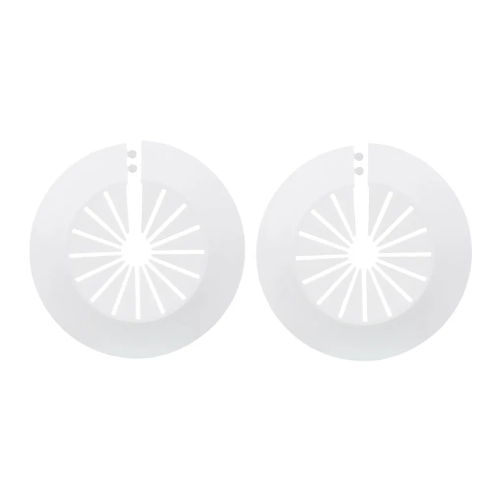 Description Picture 6 of item2pcs Plastic Wall Hole Duct Cover Shower Faucet Angle Valve Pipe Plug Decoration Cover Snap-on Plate Kitchen Faucet Accessories