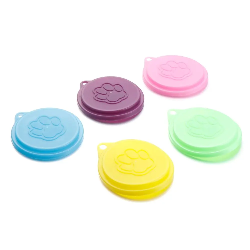 Dog Cat Pet Food Tin Cover Plastic Lids Can Caps Fresh Top Covers Storage