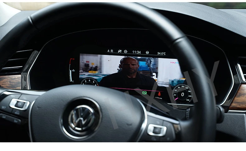 Car LCD Digital Cluster Virtual Cockpit SpeedMeter Dash Carplay For VW Tiguan 20