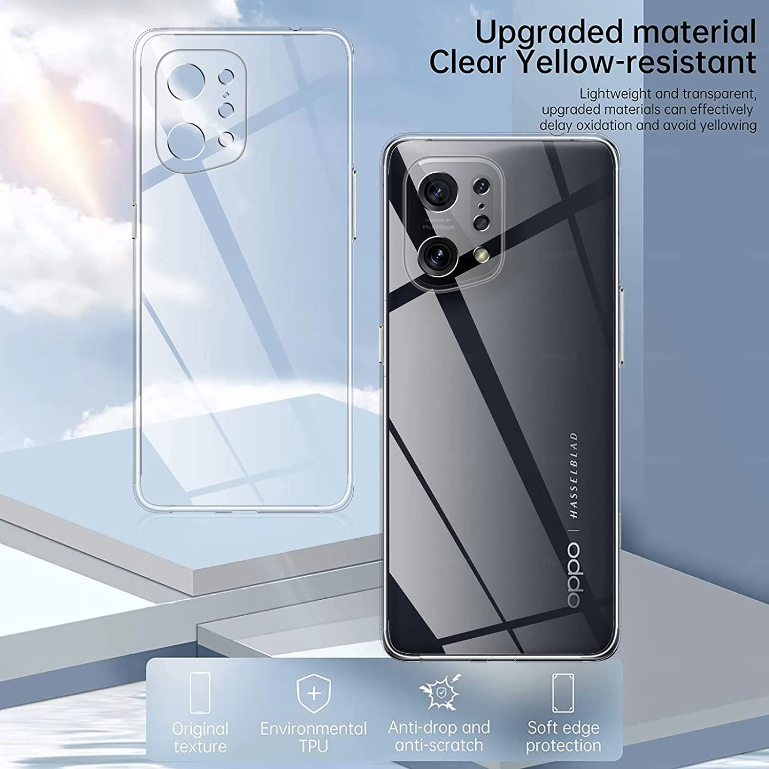 Ultra Thin Silicone Case with Lens Protection - Ultra Transparent Back TPU Phone Cover