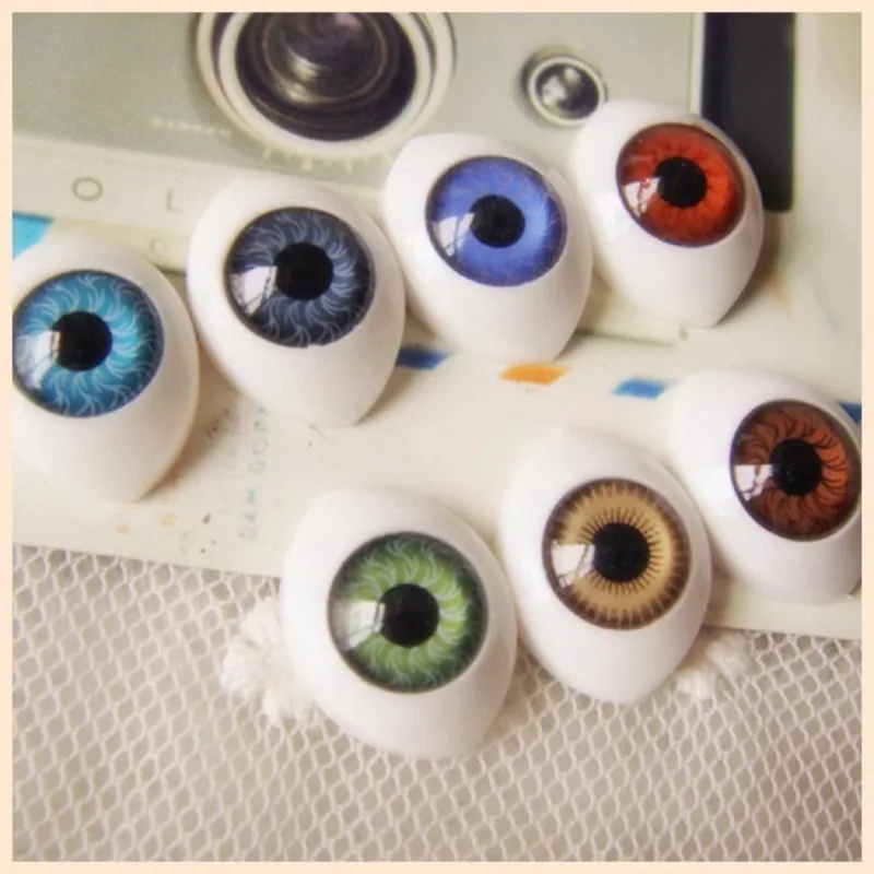 Boat Shaped Eyeball Doll with Acrylic Eye Beads for Opening Eyes 14x19mm Doll Accessories malang wild bristle fan shaped pen toner watercolor oil painting brush acrylic molding special size fan shaped pen brush