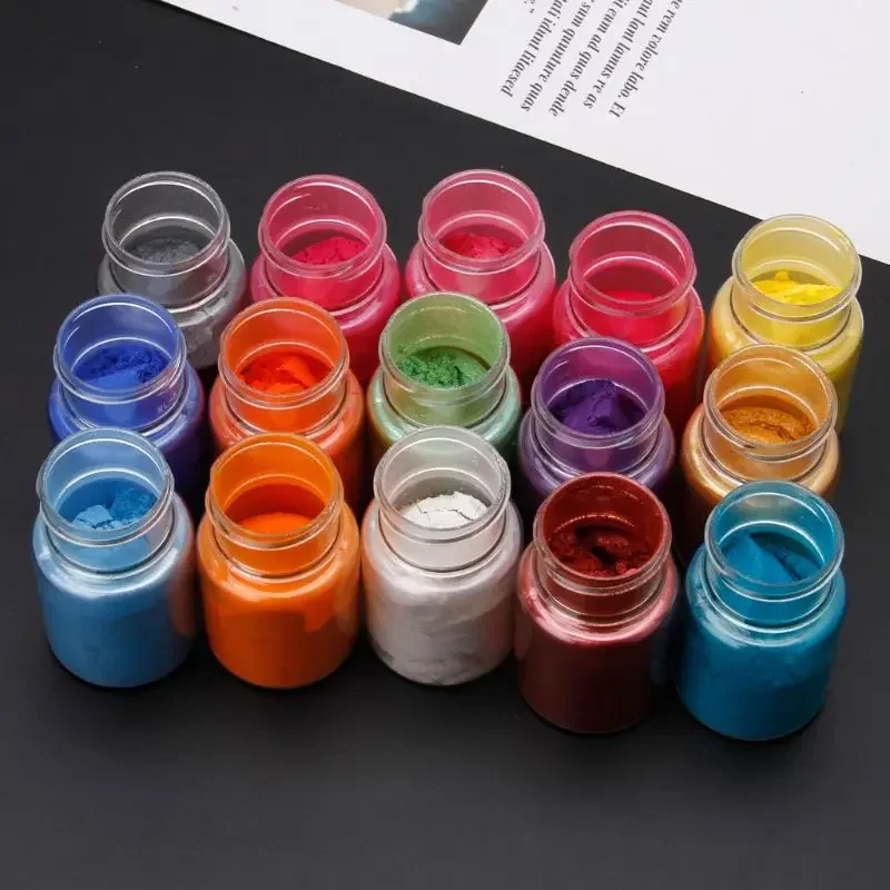 15 Colors Mica Powder Epoxy Resin Dye Pearl Pigment Natural Mica Mineral Powder Soap Making Tool Dropshipping