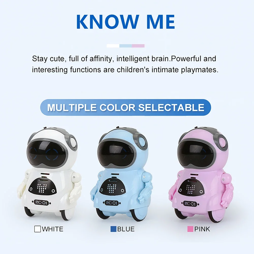 Remote Control Robot Toy Pocket Robot Talking Interactive Dialogue Voice Recognition Record Singing Dancing Telling Story for Kid