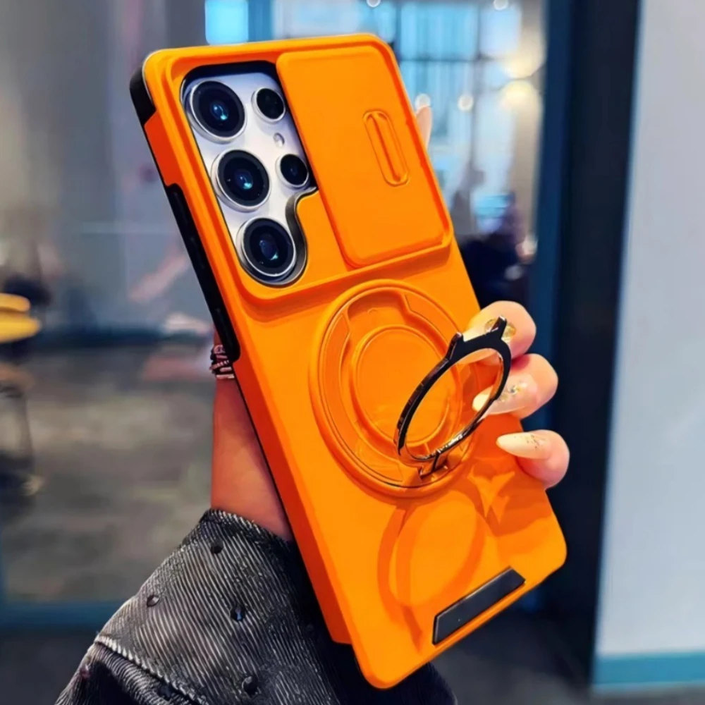 Armor Cover with Slide Camera Protection and Magnetic Holder Feature