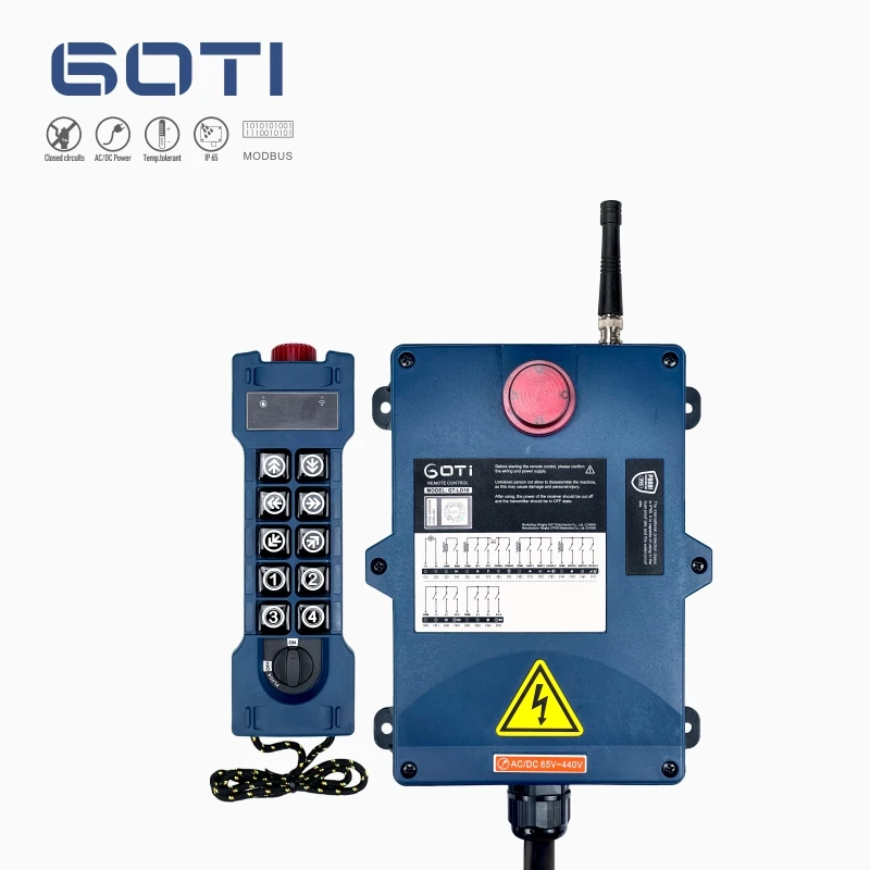 

GT-LD10 GOTI двухскоростной 10-канальный промышленный пульт дистанционного управления для подъема мостового крана IP65 водонепроницаемый беспроводной