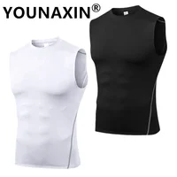 Men's Running Sports Skinny Vest Tight Tank Base Layer Sleeveless T-Shirt Top Singlet Sweatshirt Athletics Sportwear Activewear