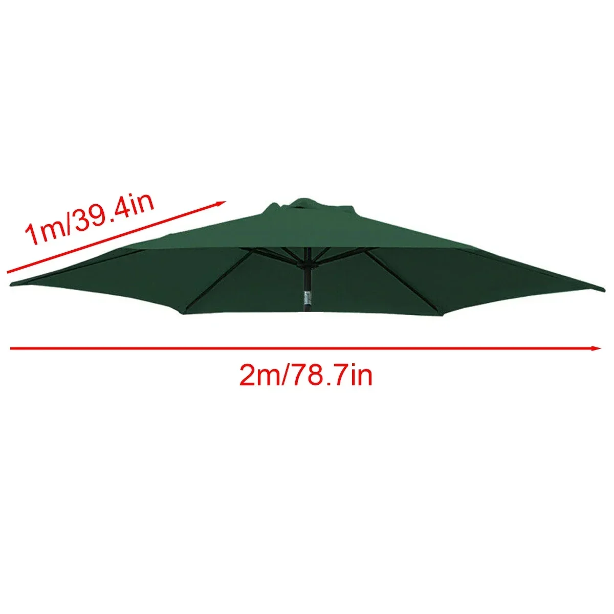 2x2m Yard Gazebo Beach Umbrella Outdoor Garden Canopy Sun Shelter Garden Patio Sunshade Cover Waterproof For 6 Arm S