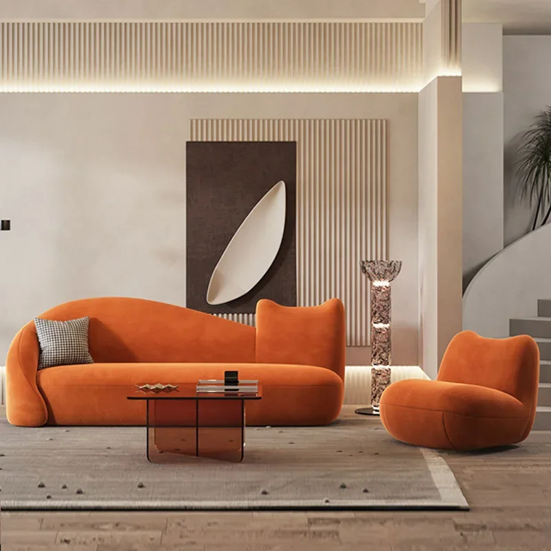 Minimalist Cute Living Room Sofas White European Bean Bag 3 Seater Sofa Ergonomic Modern Design Muebles Hogar Home Furniture