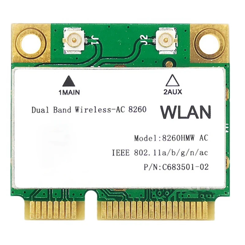 

3x1200 Мбит/с сетевая карта 8260Hmw Ac 2,4G + 5G Mini Pci-E карта 4,2 Bluetooth Wi-Fi карта 802.11Ac 867 Мбит/с для ноутбука