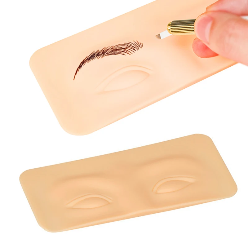 

Eyebrow Tattoo Practice Skin Eye Makeup Training Skin Silicone Practice Pad for Microblading Tattoo Beginner Fake Eye Skin 1pcs
