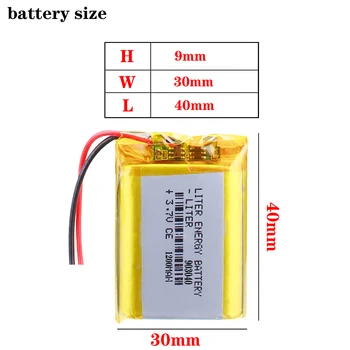 Migliore Marca di Batterie, Vendita all'Ingrosso 903040 3.7V 1200mAh Batteria ai Polimeri di Litio con Scheda di Protezione per MP5 e Auricolari Bluetooth