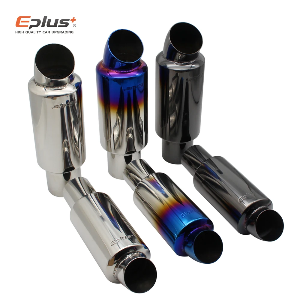 Tubo De Escape De Acero Inoxidable Para Coche - 63 Mm, Diseño Ovalado Curvo, Universal Para Pequeños Desplazamientos