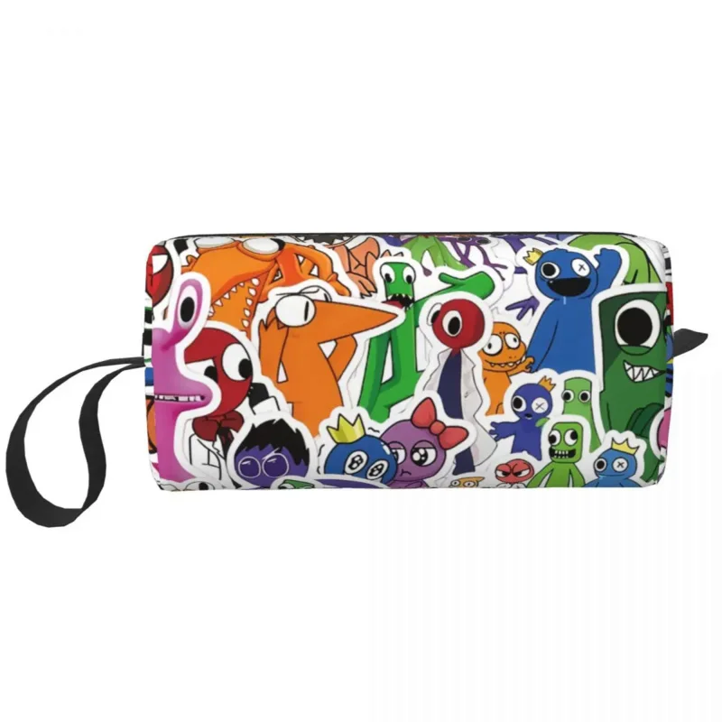 

Fashion Anime Game Rainbow Friends Travel Toiletry Bag Women Cartoon Manga Makeup Cosmetic Organizer Beauty Storage Dopp Kit