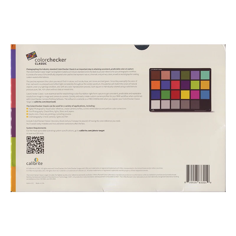 CALIBRITE (formerly XRITE)24 color card series colorchecker classic standard 24 color card