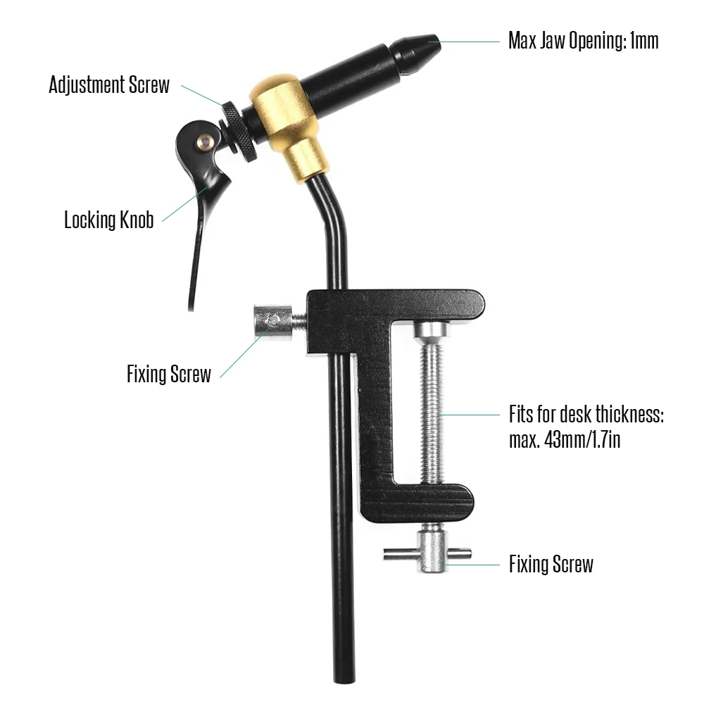 플라이 타이 도구 콤보 키트, 플라이 타이 바이스 보빈 홀더 스레더, 바늘 채찍 피니셔, 가위 타이 후크, 다기능 낚시 도구