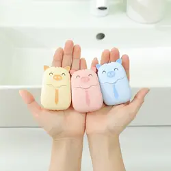 50Pcs/box Disposable Soap Paper for Traveling Soap Paper Washing Hand Mini Paper Soap Scented Slice Sheet Bath Cleaning Supplies
