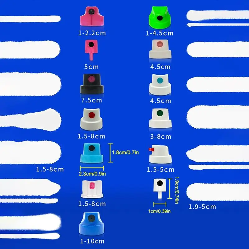 10pcs Set Graffiti Cap Graffiti Nozzle Different Thickness Mixed Nozzles Painting Supplies Graffiti Accessories