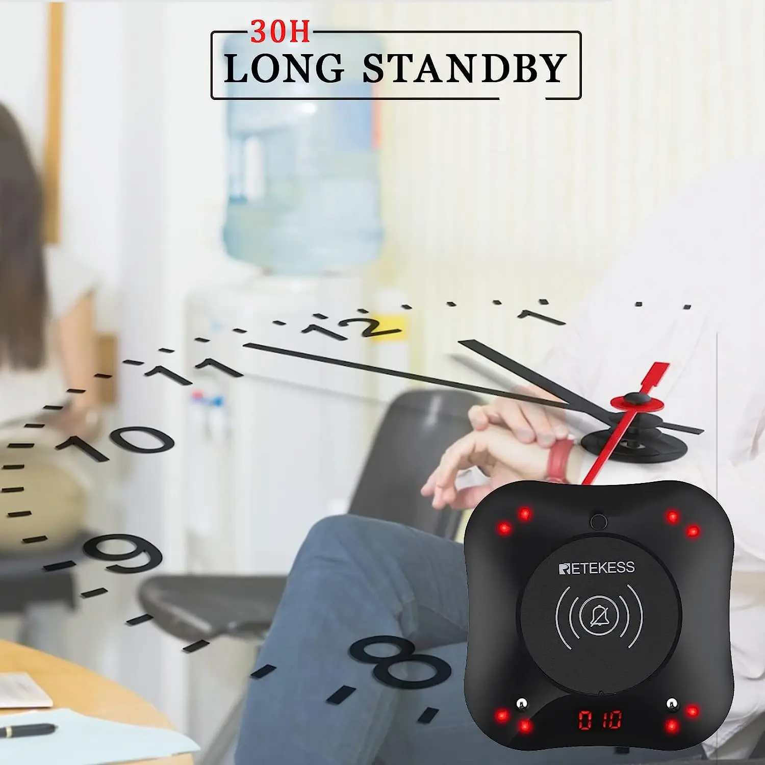 Vibrator Coaster Pager Receivers Wireless Calling System For Restaurant Cafe Bar Fast Food Club 10 Pcs For TD164