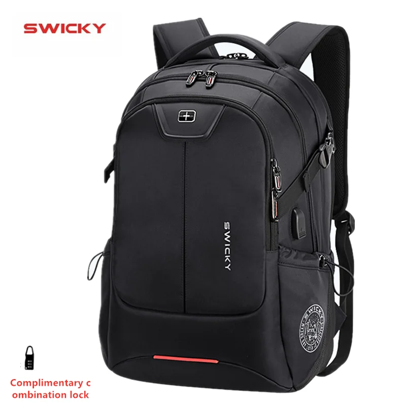 SWICKY multifunction large capacity male bag fashion travel usb