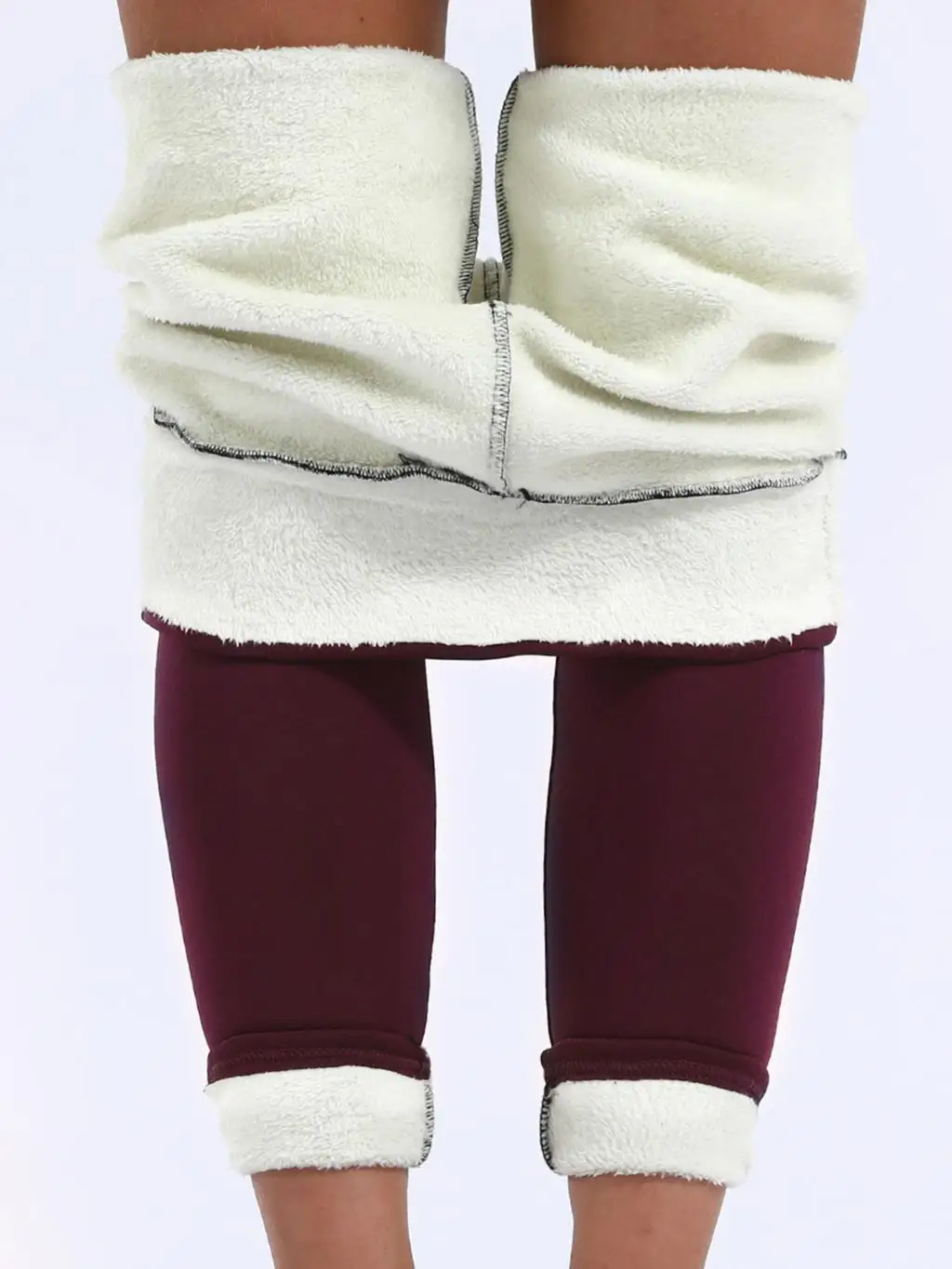 

Solid Color Thick Pants Velvet Winter Leggins Womens