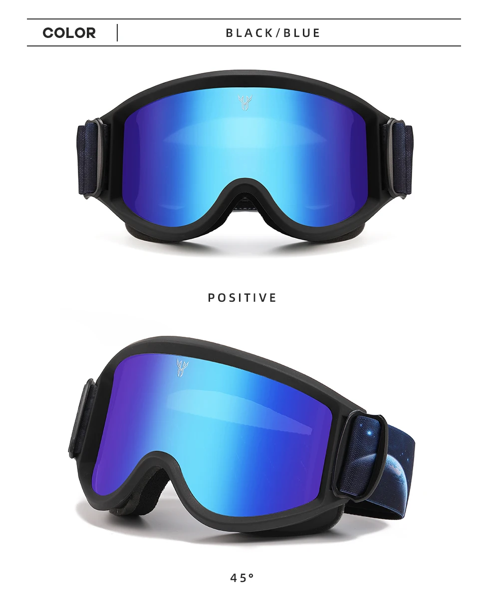 Skifahren Brille Winddicht Radfahren Motorrad Brille Winter Anti-Fog Snowboard Ski Brille Ski Maske Taktische Goggle Sonnenbrille – Detail 10