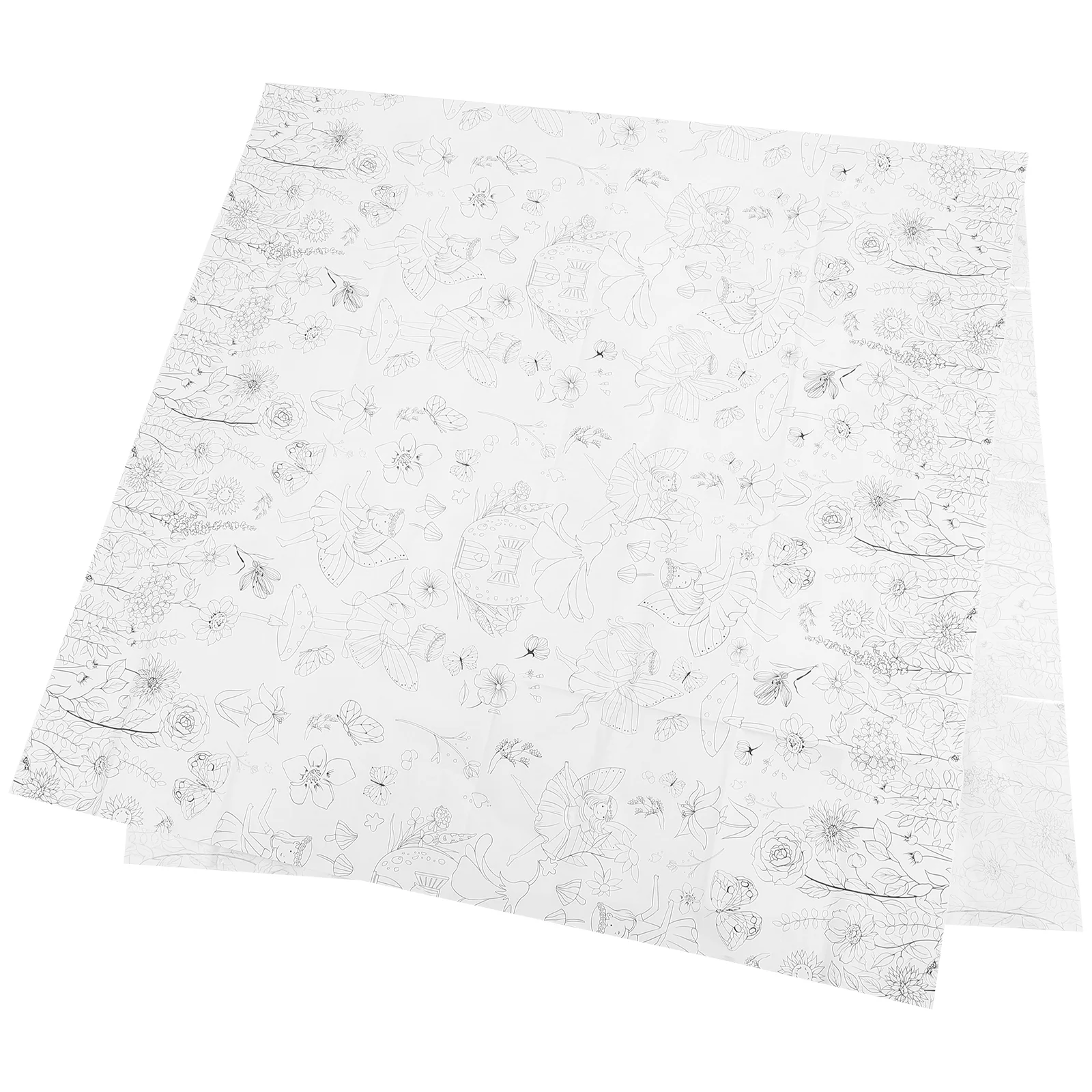 

Flower Fairy Tablecloth Party Paper Accessories Delicate Runner Dinner Restaurant for Home Decor