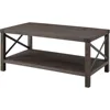 Sedalia Modern Farmhouse Metal-X Coffee Table, 1 Pack, Sable Grey 5