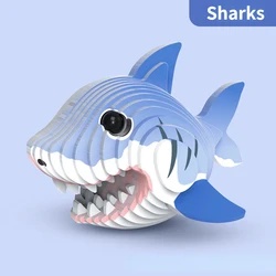 3D Animal Puzzle for Kids - Early Education Toy for Ages 3 - 6 (Shark)