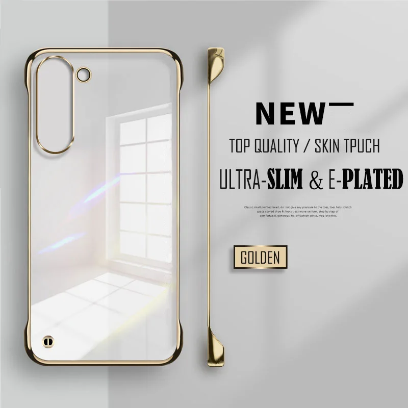 Transparent Slim Frameless Phone Case with Enhanced Back Protection