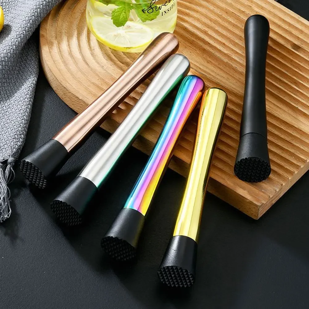 Cocktail Shaker Steel Wine Mixing Stick Muddler Cocktail Stirrer Shaker Ice Crusher Barware Tool Wine Accessories Home Bars