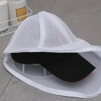 Anti-Deformation Washing Machine Hat Wash Protector Cap Cleaner Laundry Bag Small Clothes Wash Bag Soft Mesh Organizer Zip Bags 1