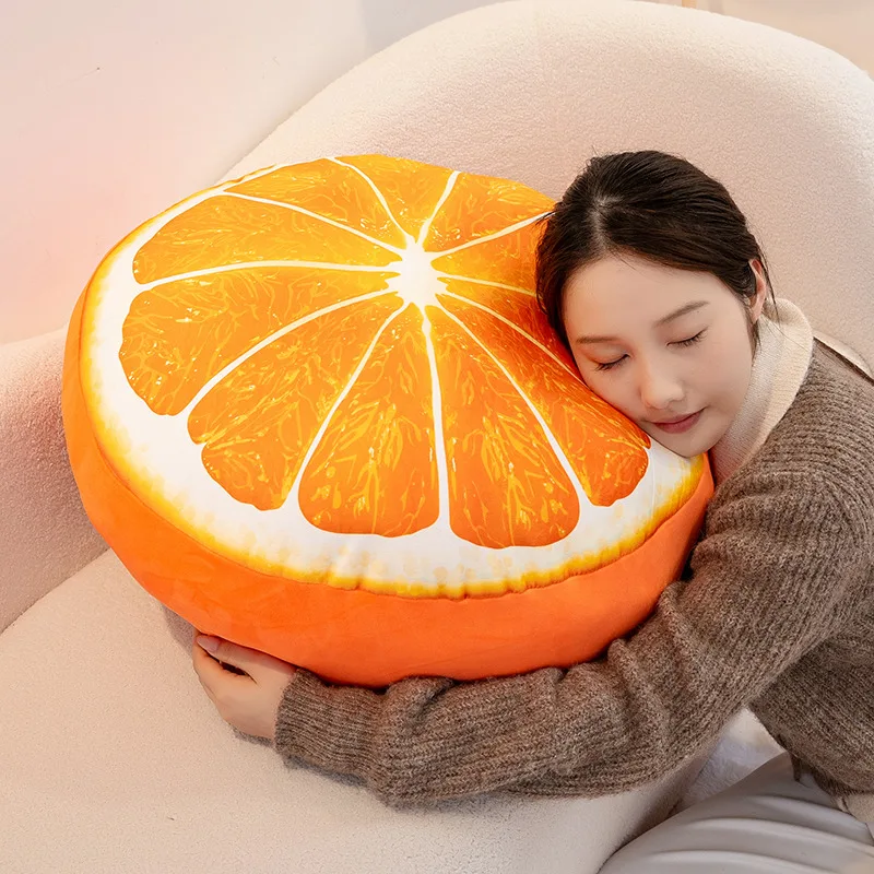 10/20cm 과일 플러시 베개 오렌지 키위 토마토 원형 쿠션 시뮬레이션 플러시 소파 홈 데코 선물