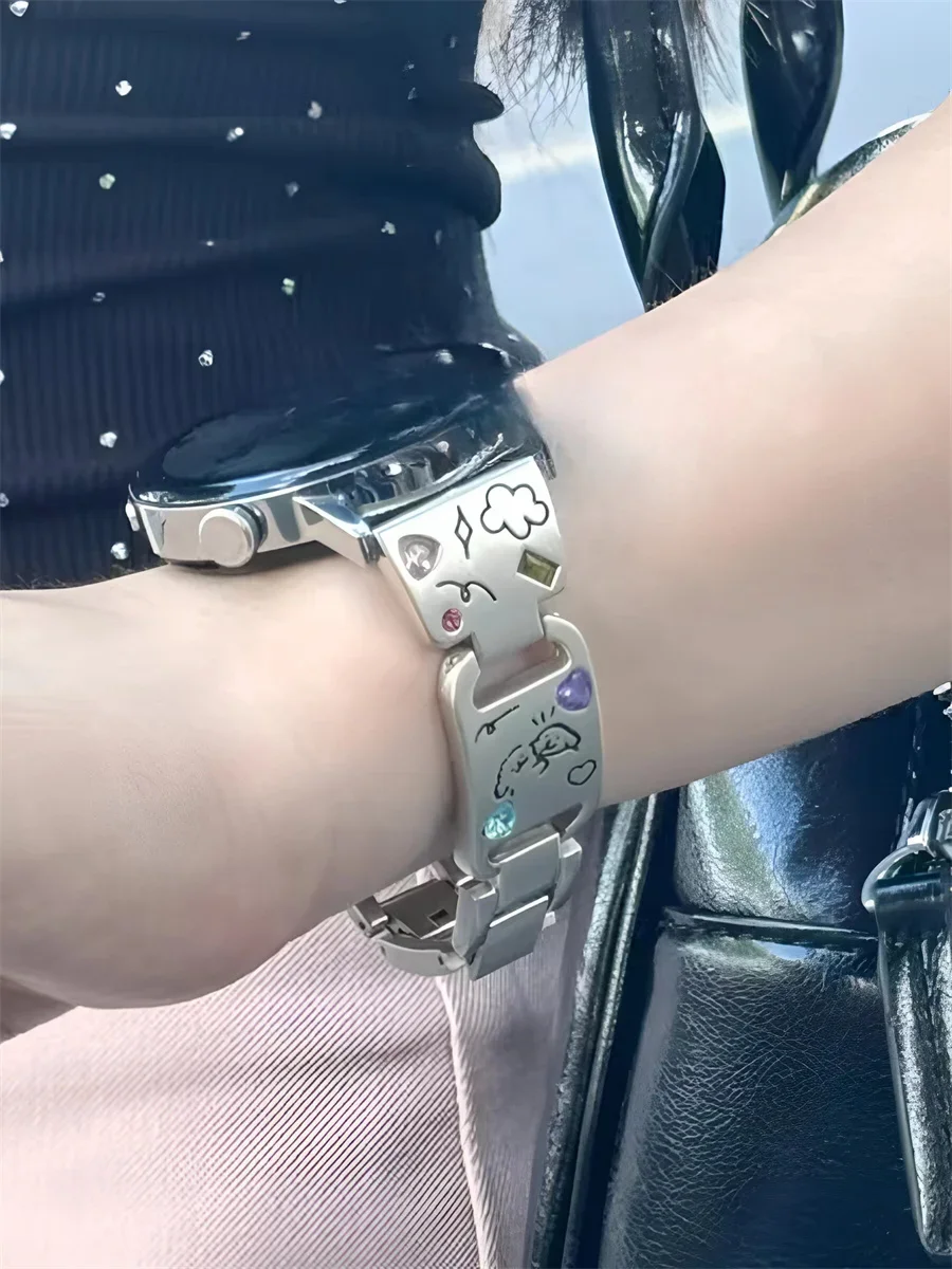 Chic & Stylish Dog-Themed Metal Strap