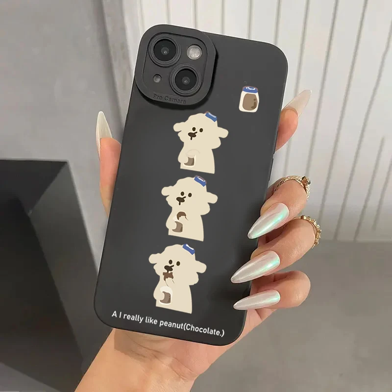 Adorable Cartoon Dog Silicone Soft Phone Case Cover