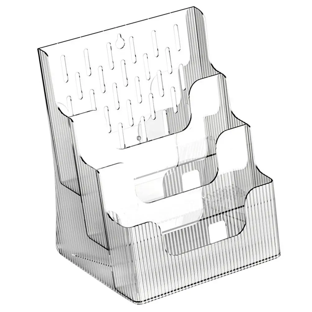 클리어 데스크탑 파일 정리함 튼튼한 애완동물 모양 경사 디자인 문서 홀더 사무실 책 보관 랙 잡지 홀더